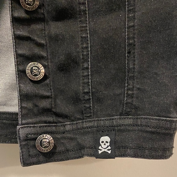 Sourpuss Black Denim Vest - Picture 5 of 5